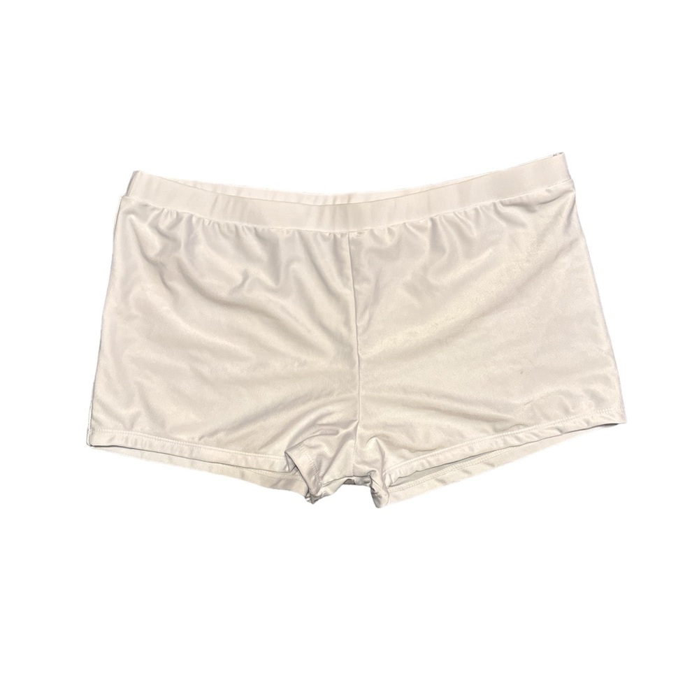 White Swim Shorts Cover Up XXL